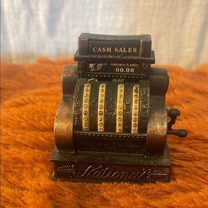 Vintage Style Metal Cash Register Figurine pencil sharpener